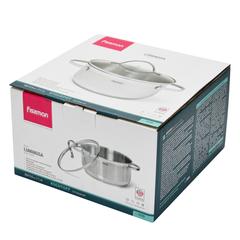 Fissman Luminosa Stainless Steel Stockpot W/Glass Lid (26 cm)