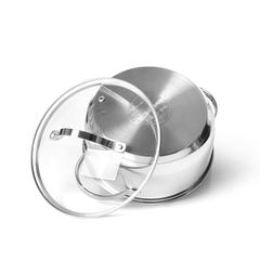 Fissman Luminosa Stainless Steel Stockpot W/Glass Lid (26 cm)
