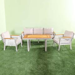 Dilara 5-Seater Aluminum & Steel Sofa Set W/Cushions Danube Home