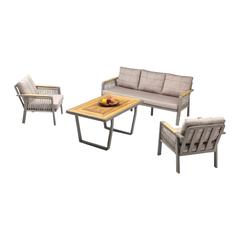 Dilara 5-Seater Aluminum & Steel Sofa Set W/Cushions Danube Home