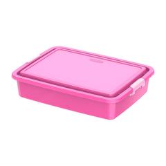 Cosmoplast Lockbox Plastic Stackable Storage Box (15 L, Pink)