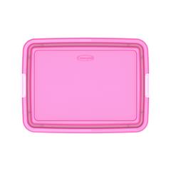Cosmoplast Lockbox Plastic Stackable Storage Box (15 L, Pink)