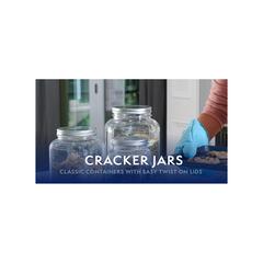 Anchor Hocking Cracker Jar with Brushed Metal Lid (2 Quart)