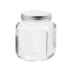 Anchor Hocking Cracker Jar with Brushed Metal Lid (2 Quart)