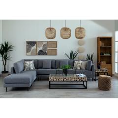Pan Emirates Mastercool Fabric & Wood Ottoman (81 x 81 x 46 cm)