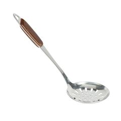 Royalford Stainless Steel Skimmer W/Wooden Finish Handle, RF9775