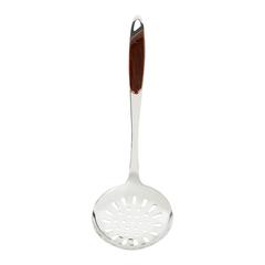 Royalford Stainless Steel Skimmer W/Wooden Finish Handle, RF9775