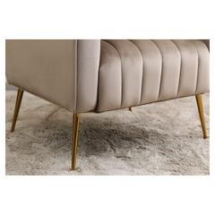 Pan Emirates Iceberg Velvet Fabric & Metal Accent Chair (70 x 82 x 99 cm)