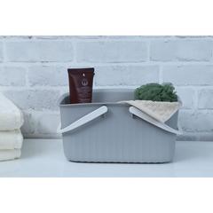 PAN Emirates Krisslyn Plastic Storage Basket (30 x 21 x 15 cm, Grey)