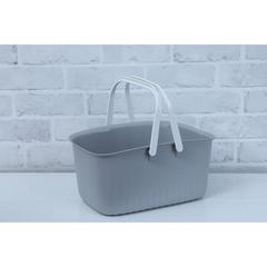 PAN Emirates Krisslyn Plastic Storage Basket (30 x 21 x 15 cm, Grey)