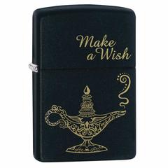 Zippo Make A Wish Design Windproof Lighter, MP402953 218 (Black Matte)