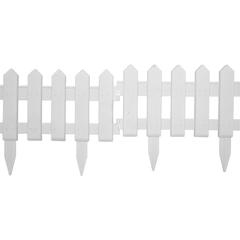 vidaXL Lawn Edgings 25 pcs White 10 m PP