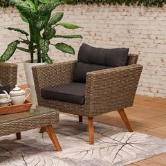 Vita 5-Seater Rattan & Steel Sofa Set W/Cushions Danube Home