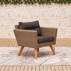 Vita 5-Seater Rattan & Steel Sofa Set W/Cushions Danube Home