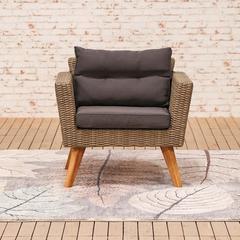 Vita 5-Seater Rattan & Steel Sofa Set W/Cushions Danube Home