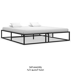 إطار سرير سوبر كينج معدني أسود 180x200 سم 6 قدم