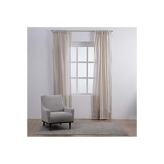 Pan Emirates Kelby 2 Piece Jacquard Sheer Curtain Set (130 x 300 cm, Silver)