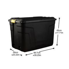 Strata Plastic Storage Box W/Wheels (100 x 59 x 66 cm)