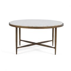 Pan Emirates Spica Coffee Table Marble (White & Gold)