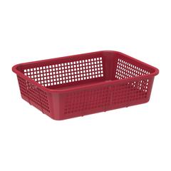 Cosmoplast Large Fruit Tray Storage Basket (Dark Red, 40 x 31 x 11 cm)