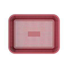 Cosmoplast Large Fruit Tray Storage Basket (Dark Red, 40 x 31 x 11 cm)