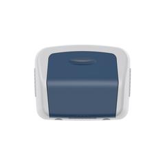 Cosmoplast Plastic Flip-Top Waste Bin W/Swing Lid (46 L, Pearl Blue)