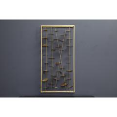 PAN Emirates Arve Framed Metal Wall Décor (Gold, 50 x 10 x 100 cm)