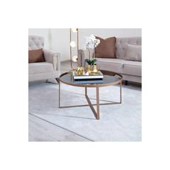 Pan Emirates Stefani Metal & Glass Coffee Table (90 x 90 x 46 cm)