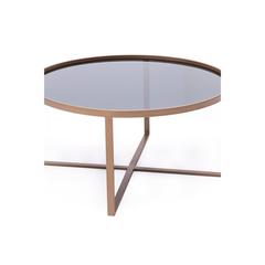 Pan Emirates Stefani Metal & Glass Coffee Table (90 x 90 x 46 cm)