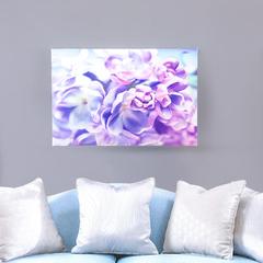 Danube Home Lorena Purple Blue Flowers Canvas Wall Art