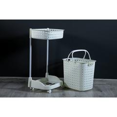 Pan Emirates Carole Plastic 2-Tier Bath Cabinet (43 x 32 x 73 cm)