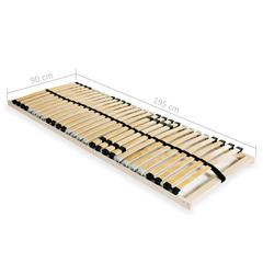vidaXL Slatted Bed Base with 28 Slats 7 Zones (90 x 200 cm)