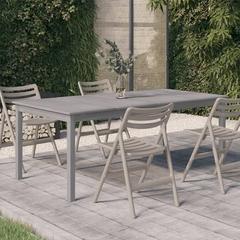 vidaXL Garden Table Grey 200x100x75 cm Solid Wood Acacia