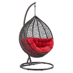 Casa Loma Single Seater Rattan Hanging Chair W/Cushion Danube Home