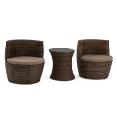 Royce 2-Seater Rattan Balcony Sofa Set W/Cushion Danube Home