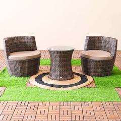 Royce 2-Seater Rattan Balcony Sofa Set W/Cushion Danube Home