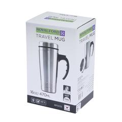 Royalford Double Wall Stainless Steel Travel Mug W/Lid (470 ml)
