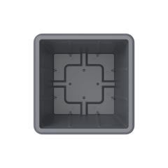 اصيص نباتات بلاستيكي مربع مع صينية من كوزموبلاست سيدارجرين (20 لتر)