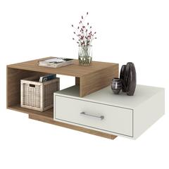 Danube Home Xavier Wooden Coffee Table (60 x 120 x 45 cm, Almond/Off White)