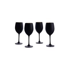 Pan Emirates Ciara Stemware Glass Set (4 Pc., 520 ml, Matt Black)