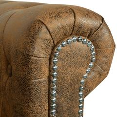 2-Seater Artificial Leather Chesterfield Sofa vidaXL