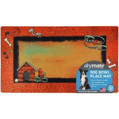 Drymate Anti Slip Place Mat W/ Swirl Border Design For Dog & Cat Bowls