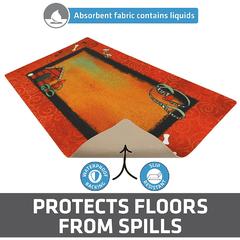 Drymate Anti Slip Place Mat W/ Swirl Border Design For Dog & Cat Bowls