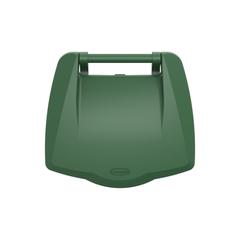 Cosmoplast Plastic Step-on Waste Bin W/Pedal & Wheels (125 L, Hunter Green)