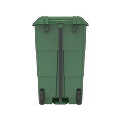 Cosmoplast Plastic Step-on Waste Bin W/Pedal & Wheels (125 L, Hunter Green)