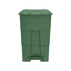 Cosmoplast Plastic Step-on Waste Bin W/Pedal & Wheels (125 L, Hunter Green)