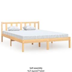 vidaXL Bed Frame Solid Pinewood 150x200 cm 5FT King Size