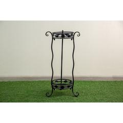 Pan Emirates Sleek 2-Tier Metal Planter Stand (33 x 26 x 65 cm)
