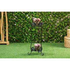 Pan Emirates Sleek 2-Tier Metal Planter Stand (33 x 26 x 65 cm)