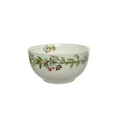Kitchen Goods & More Wreath Print Porcelain Bowl